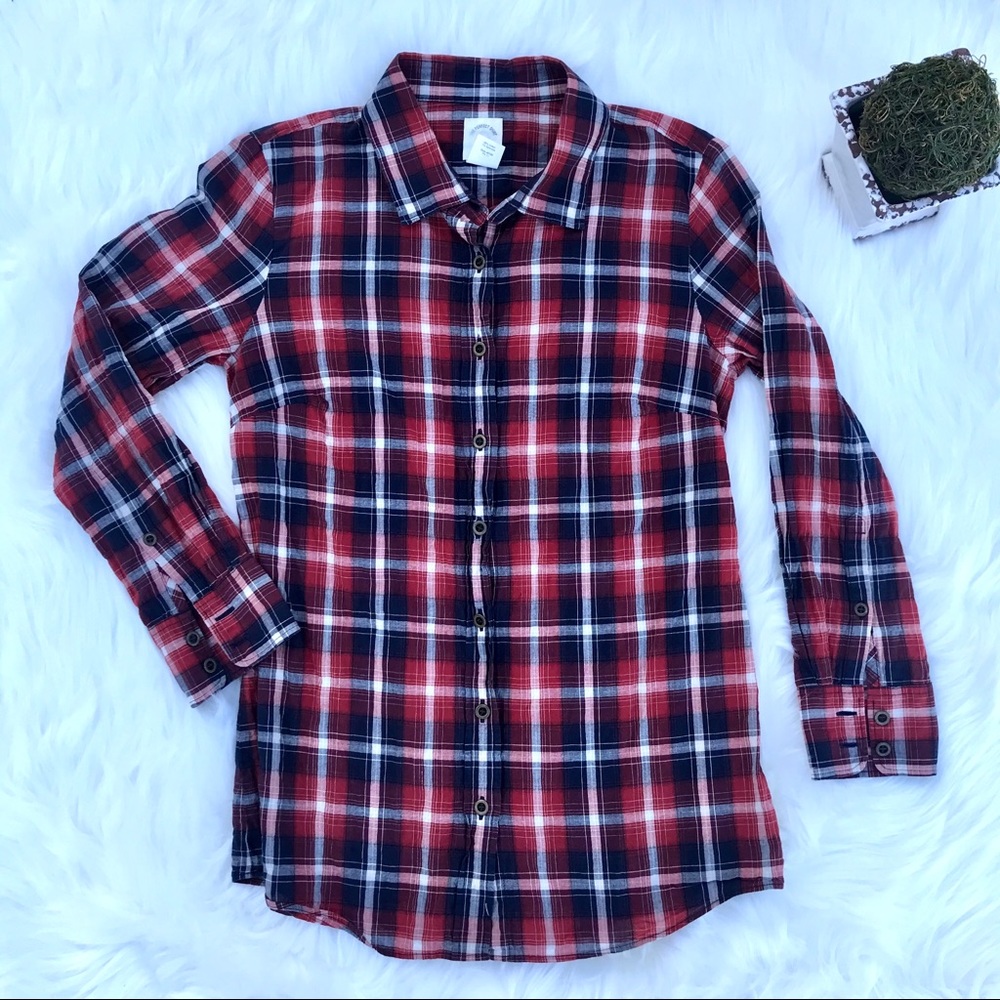 J.Crew The Perfect Shirt Long Sleeve Plaid Top